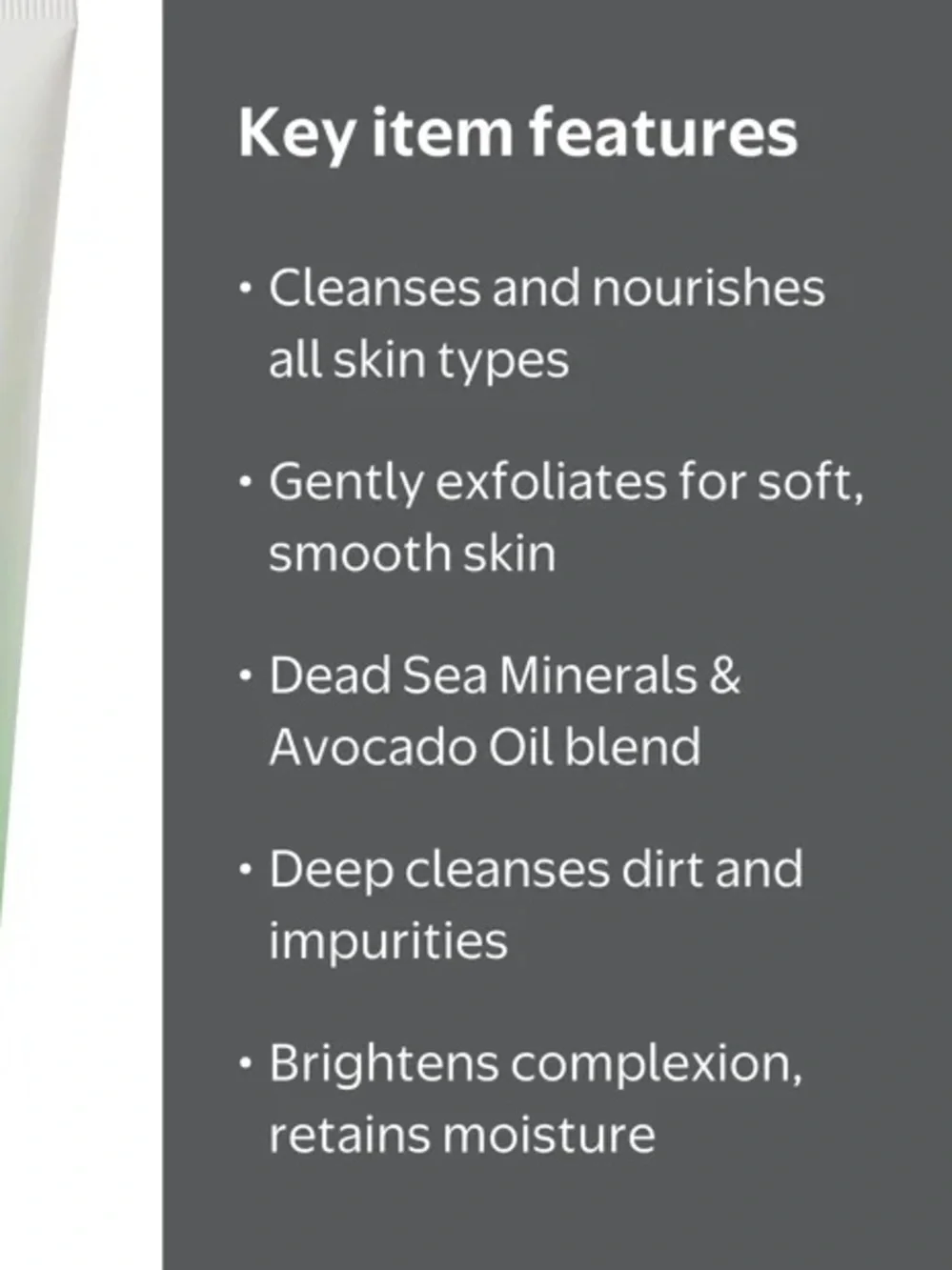 Vitamins and Sea Beauty Purifying Dead Sea Minerals & Avocado Face Scrub,